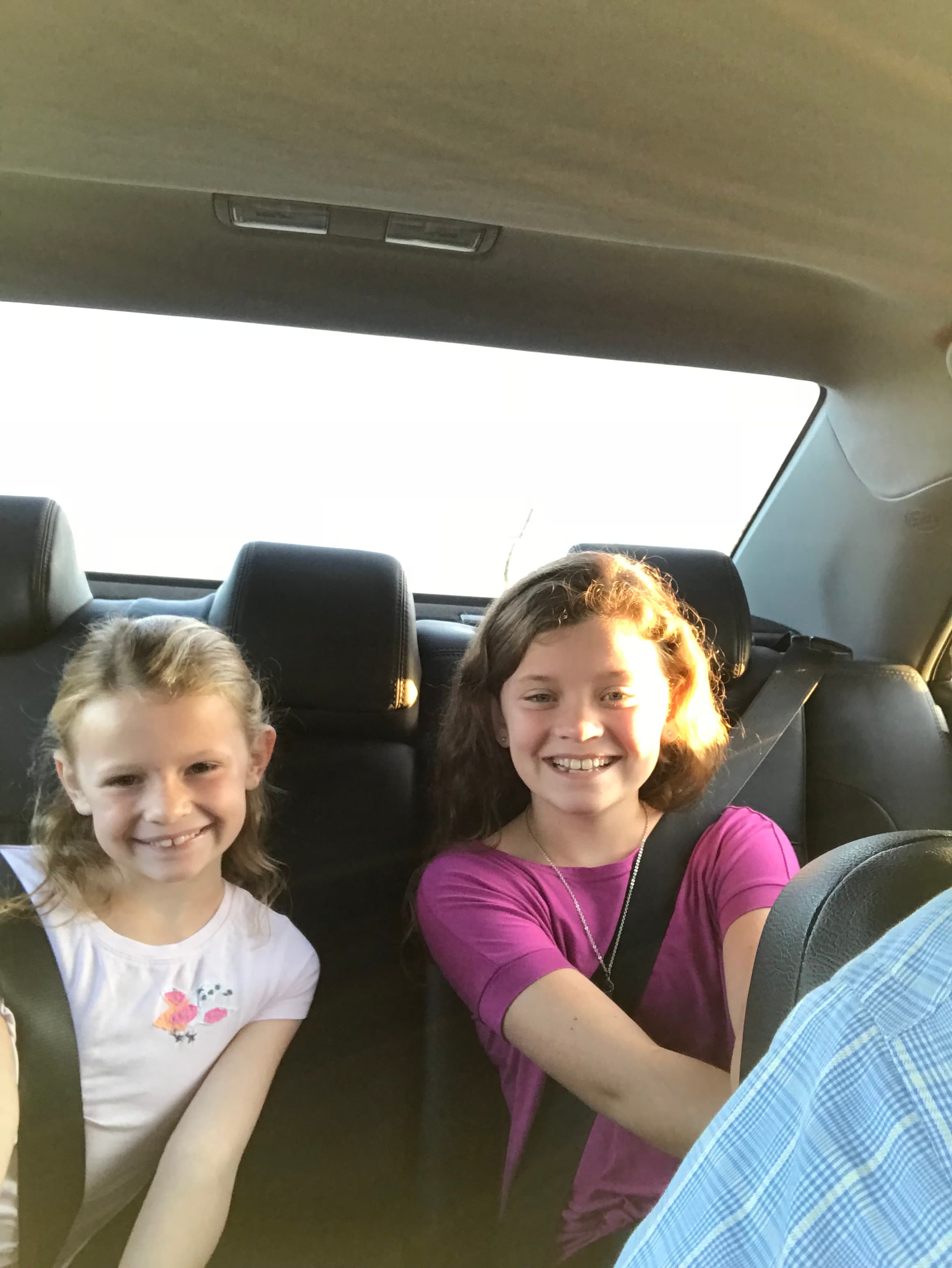 G.B. Sollie storytelling with his granddaughters Mary Evelyn and Lucy, the inspiration for the original Cat Luker carpool stories